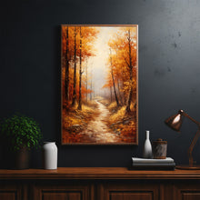 Autumn Forest Trail Art Print - Realistic Landscape Painting - Fall Home Wall Decor - Perfect To Gift Landscape Lovers