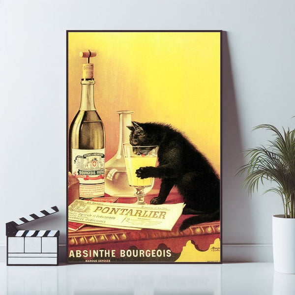 Absinthe Bourgeois Vintage Poster Poster, Wall Art Prints, Canvas Material Gift, High quality Canvas print, Home Decor, Keepsake 1686659944