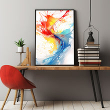 Modern Abstract Art Poster - Vibrant Multicolor Wall Decor | Contemporary Bright Art for Living Room