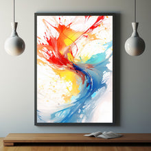 Modern Abstract Art Poster - Vibrant Multicolor Wall Decor | Contemporary Bright Art for Living Room