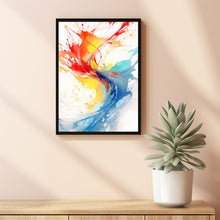 Modern Abstract Art Poster - Vibrant Multicolor Wall Decor | Contemporary Bright Art for Living Room