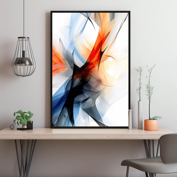 Modern Abstract Art Poster - Vibrant Multicolor Wall Decor | Contemporary Bright Art for Living Room