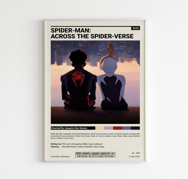Across the Spider verse Poster  Spiderman Across the Spider Verse Movie Poster  Spiderman Print  Miles Morales  Spiderman Wall Art 1608798993 - 2