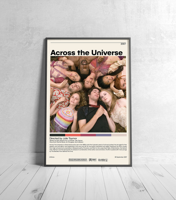 Across the Universe Movie Poster  Julie Taymor, Minimalist Movie Poster, Vintage Retro Art Print, Custom Poster, Wall Art Print, Home Decor 1242806111