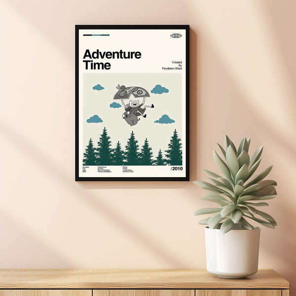 Adventure Time Poster, Adventure Time Movie, Finn Film, Retro Movie Poster, Room Decor, Printable Art, Digital Art, Wall Art, Home Decor
