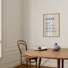 Aesthetic Kitchen Decor Cute Cooking Art Kitchen Wall Art Print Minimalist Heart Print Blue Chef Art Print  Wall Art 1 Print 1518945934