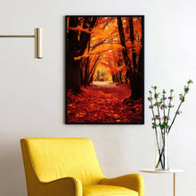 Autumn Embrace Trail Art Print - Hyper-Realistic Fall Landscape - Elegant Seasonal Home Decor - Ultimate Gift for Scenery Enthusiasts