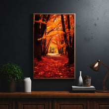 Autumn Embrace Trail Art Print - Hyper-Realistic Fall Landscape - Elegant Seasonal Home Decor - Ultimate Gift for Scenery Enthusiasts