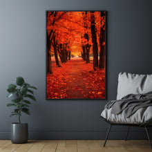 Autumn Embrace Trail Art Print - Hyper-Realistic Fall Landscape - Elegant Seasonal Home Decor - Ultimate Gift for Scenery Enthusiasts