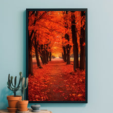 Autumn Embrace Trail Art Print - Hyper-Realistic Fall Landscape - Elegant Seasonal Home Decor - Ultimate Gift for Scenery Enthusiasts