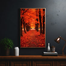 Autumn Embrace Trail Art Print - Hyper-Realistic Fall Landscape - Elegant Seasonal Home Decor - Ultimate Gift for Scenery Enthusiasts