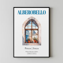 Alberobello (Puglia, Italia) Travel Print Poster, Traditional Window Watercolor Illustration Wall Décor, Italy Lover Gift