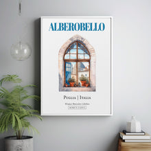 Alberobello (Puglia, Italia) Travel Print Poster, Traditional Window Watercolor Illustration Wall Décor, Italy Lover Gift
