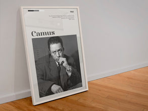 Albert Camus Quote Poster Wall Art Vintage Portait The Stranger Plague Novelist political activist Poster  Art Gift 1564406361