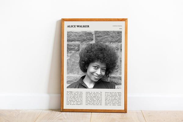 Alice Walker Wall Art Poet Poster Poster Alice Malsenior Walker  Black White Poster  Poster  Art Gift 1702497075