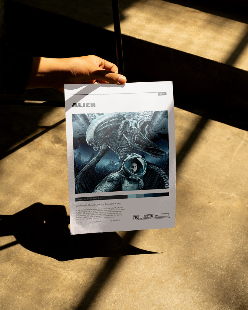 Alien Movie Poster, Xenomorph Space Wall Art, Minimalist Wall Decor, F ...