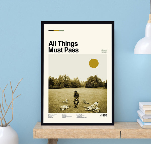 All Things Must Pass Music Poster, George Harrison, Album Cover Poster, Music Poster, Vintage Poster, Song Poster, Gifts For Fan 1715358470