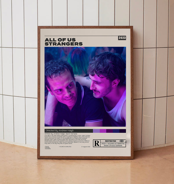 All of Us Strangers, Andrew Haigh, Minimalist Movie Poster, Vintage Retro Art