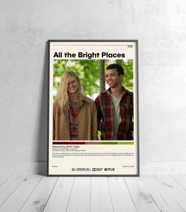 All the Bright Places Poster  Brett Haley, Minimalist Movie Poster, Vintage Retro Art Print, Custom Poster, Wall Art Print, Home Decor 1228871334