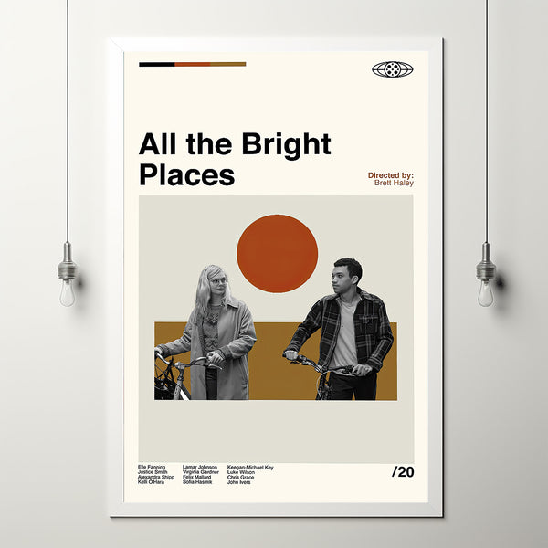 All the Bright Places, Brett Haley, Movie Poster, Retro posters, Minimal Movie Art, Modern Vintage, Move Gifts, Favorite Movie