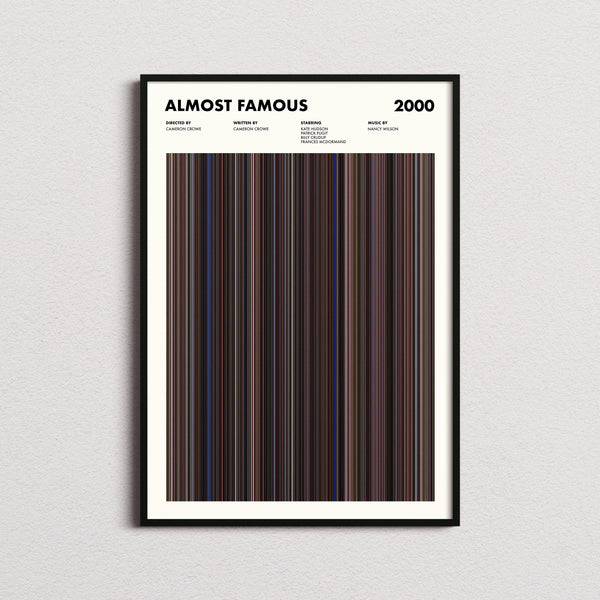 Almost Famous Movie Barcode Print, Almost Famous Print, Almost Famous Poster, Almost Famous Wall Art, Almost Famous Art Print 1631621173