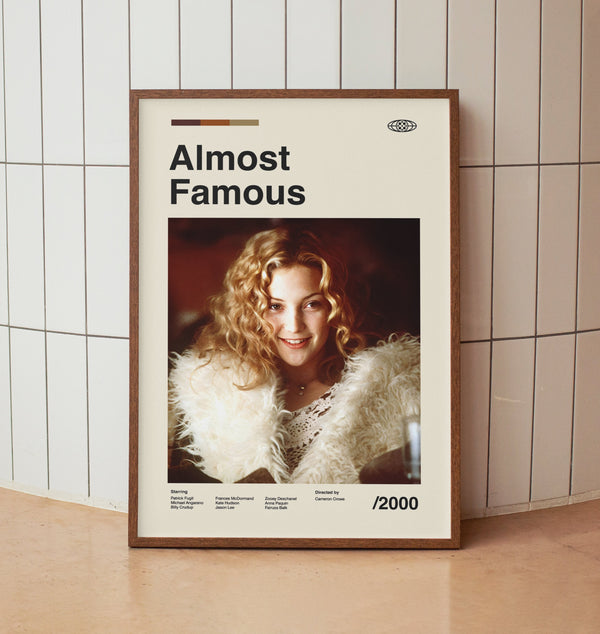 Almost Famous Movie Poster - Kate Hudson Film - Vintage Minimalist Midcentury Wall Art Print