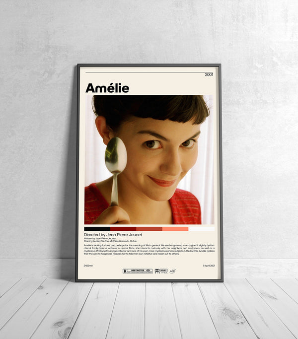 Amelie  Jean-Pierre Jeunet, Amélie  Minimalist Movie Poster, Vintage Retro Art Print, Custom Poster, Wall Art Print, Home Decor 1008186071