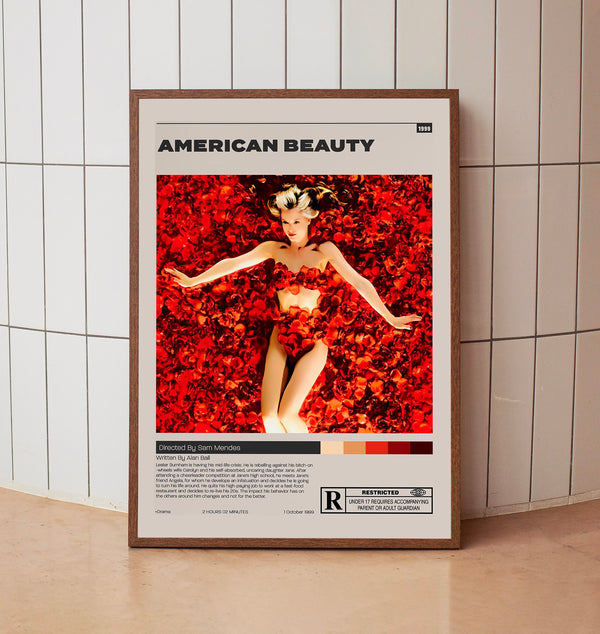 American Beauty Poster,Sam Mendes, Minimalist Movie Poster 1