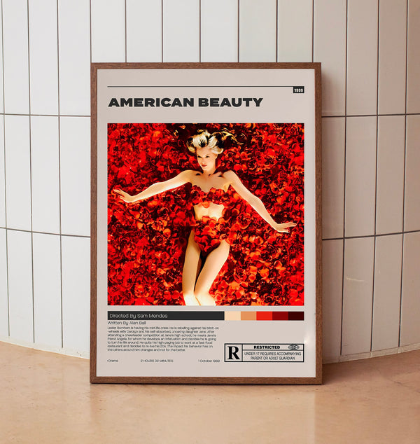 American Beauty, Sam Mendes, Minimalist Movie Poster, Vintage Retro Art Print