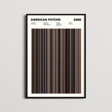 American Psycho Movie Barcode Print, American Psycho Print, American Psycho Poster, American Psycho Wall Art, American Psycho Art Print 1617449812
