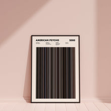 American Psycho Movie Barcode Print, American Psycho Print, American Psycho Poster, American Psycho Wall Art, American Psycho Art Print 1617449812
