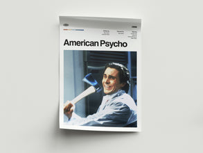 American Psycho Movie Poster, American Psycho Poster, American Psycho Print, American Psycho Wall Decor, Midcentury Modern Wall Art 1441554843