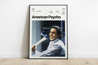 American Psycho Movie Poster, American Psycho Poster, American Psycho Print, American Psycho Wall Decor, Midcentury Modern Wall Art 1441554843