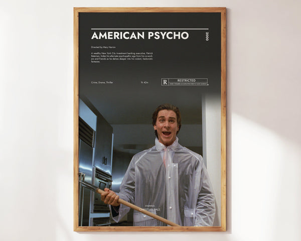 American Psycho Poster  Art Print  Movie Posters  Gift for Movie lovers 1288087732