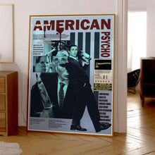 American Psycho, Movie Poster, Mid-Century Poster , Film Wall Art, Modern Wall Art, Christian Bale, , Rare Art Print 1702548644