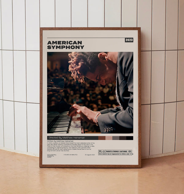 American Symphony, Minimalist Movie Poster, Vintage Retro Art