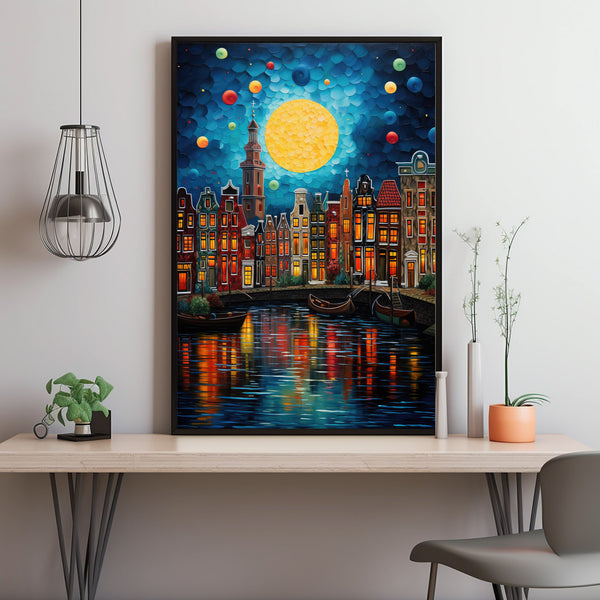 Vibrant Colors Amsterdam Style Wall Art - Perfect Birthday Present or Wedding Gift