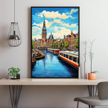 Amsterdam Vintage Travel Poster - Classic Amsterdam Wall Art for Travel Enthusiasts