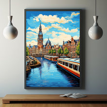 Amsterdam Vintage Travel Poster - Classic Amsterdam Wall Art for Travel Enthusiasts