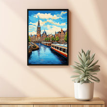 Amsterdam Vintage Travel Poster - Classic Amsterdam Wall Art for Travel Enthusiasts