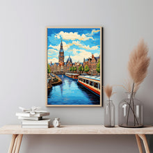 Amsterdam Vintage Travel Poster - Classic Amsterdam Wall Art for Travel Enthusiasts