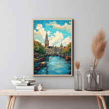 Amsterdam Vintage Travel Poster - Classic Amsterdam Wall Art for Travel Enthusiasts