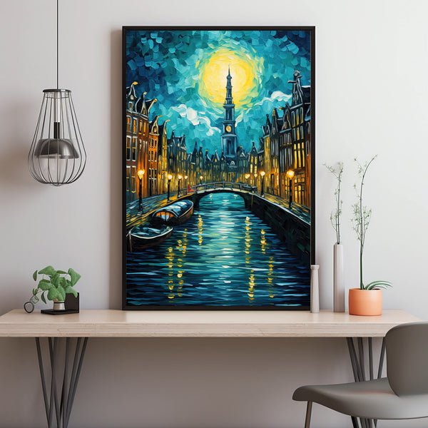 Amsterdam Travel Print - Captivating Netherlands Poster | Ideal for Birthday Present or Wedding Gift