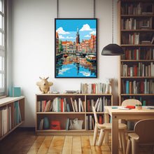 Amsterdam Bridge Travel Poster - Captivating Netherlands Wall Art | Perfect for Anniversary Gifts