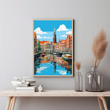 Amsterdam Bridge Travel Poster - Captivating Netherlands Wall Art | Perfect for Anniversary Gifts