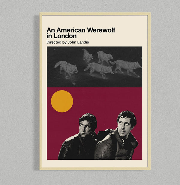 An American Werewolf in London Mid Century Movie Poster  Minimalist Movie Poster    Wall Art Poster 1316205417