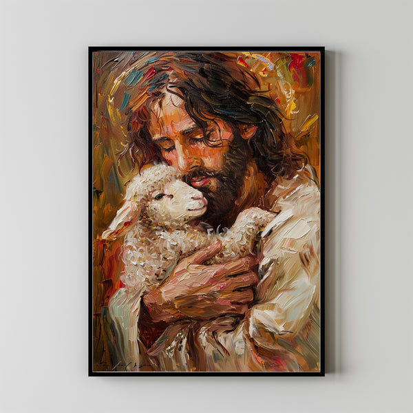 Jesus Holding Lamb Art  Wall Art  Home Decor 12