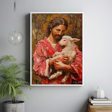 Jesus Holding Lamb Art  Wall Art  Home Decor