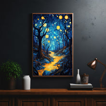 Spiritual Forest, Rivers, and Lantern - Dark Forest Poster