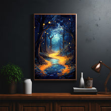 Spiritual Forest, Rivers, and Lantern - Dark Forest Poster